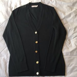 Hunter Green - Tory Burch - Wool Cardigan.